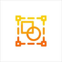 a square with a circle in it and a square with a circle in it vector