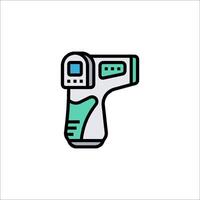a thermometer icon on a white background vector