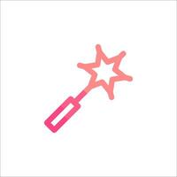 a pink wand with a star on it vector