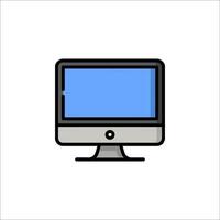 Computer monitor icon illustration vector