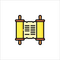 the torah icon is a simple line drawing vector