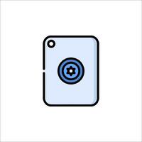 A tablet with a star of david on it vector