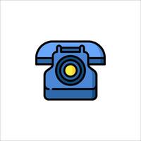 An icon of a telephone on a white background vector