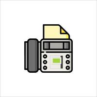 Fax machine icon vector