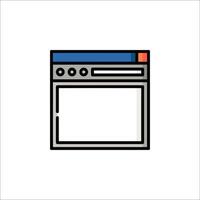 A computer monitor icon on a white background vector