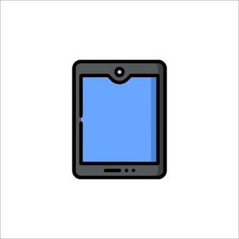 A tablet computer icon on a white background vector