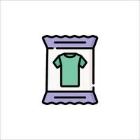 A t - shirt in a bag icon vector