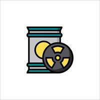 A can of radioactive waste icon vector
