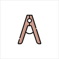 A wooden ladder icon on a white background vector