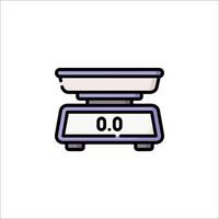 A scale with a timer on it vector