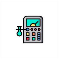 A laboratory machine with a thermometer and a thermometer vector