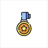 A medal with a star on it vector