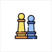 Two chess pieces on a white background vector