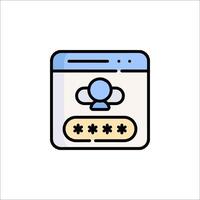 A flat icon of a person with a star on their face vector