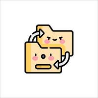 A folder icon with a smiley face vector
