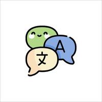 A cartoon speech bubble with two different characters vector
