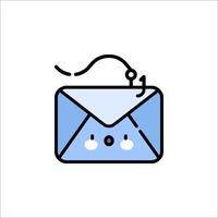 Email icon with a smiley face vector