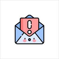An email with a question mark on it vector
