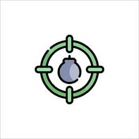 A green and white logo with a target in the center vector