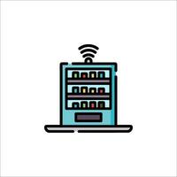 A vending machine with a wifi icon vector