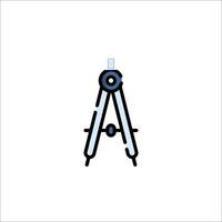 A drawing of a compass on a white background vector