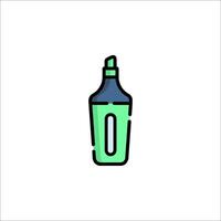 A green bottle with a green lid on it vector