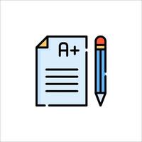 A plus and pencil icon on a white background vector