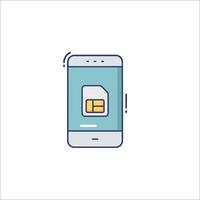 A phone with a sim card on it vector