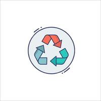 A recycling symbol with arrows in it vector