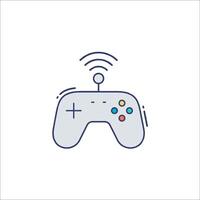 A game controller with a wifi symbol vector