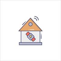 A house with a light bulb and a light bulb icon vector