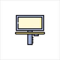 Computer monitor icon illustration vector