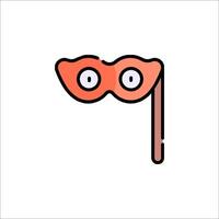A cartoon mask with eyes and a nose vector