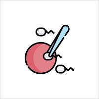 A red ball with a blue stick on it vector