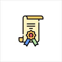 Certificate icon illustration vector
