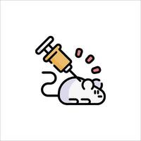 A mouse is being injected with an injection vector