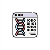 Dna code icon illustration vector