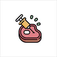 Meat injection icon isolated on white background vector