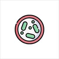 A bacteria cell icon on a white background vector