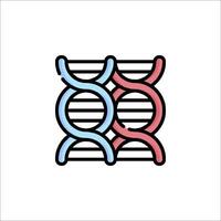 Dna icon, line icon, line icon, illustration, icon, icon design, vector
