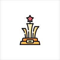 A trophy with a star on top of it vector