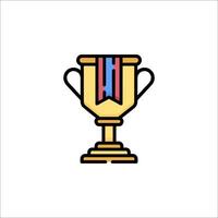 A trophy cup icon on a white background vector