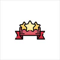 Five stars icon on a white background vector