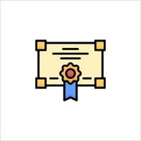 Certificate icon illustration vector