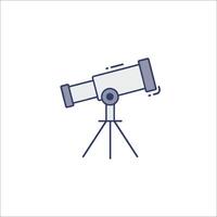 A telescope icon on a tripod vector