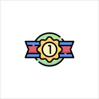 A colorful award badge icon on a white background vector