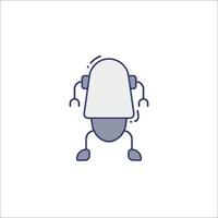 A robot icon on a white background vector