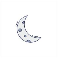 A crescent moon with polka dots on it vector