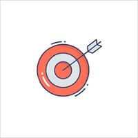 Target icon with arrow in the center vector