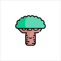 A cartoon tree with a face and a smile vector